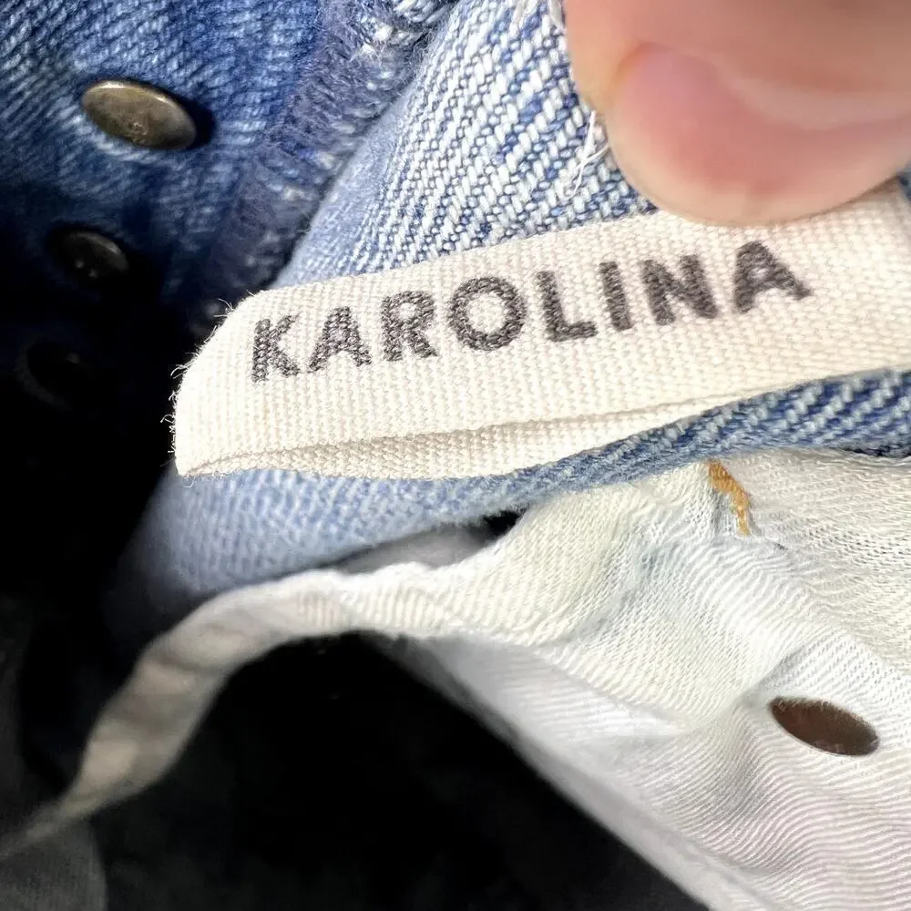 GRLFRND Karolina Distressed Skinny Jeans I Put a Spell on You Denim 26